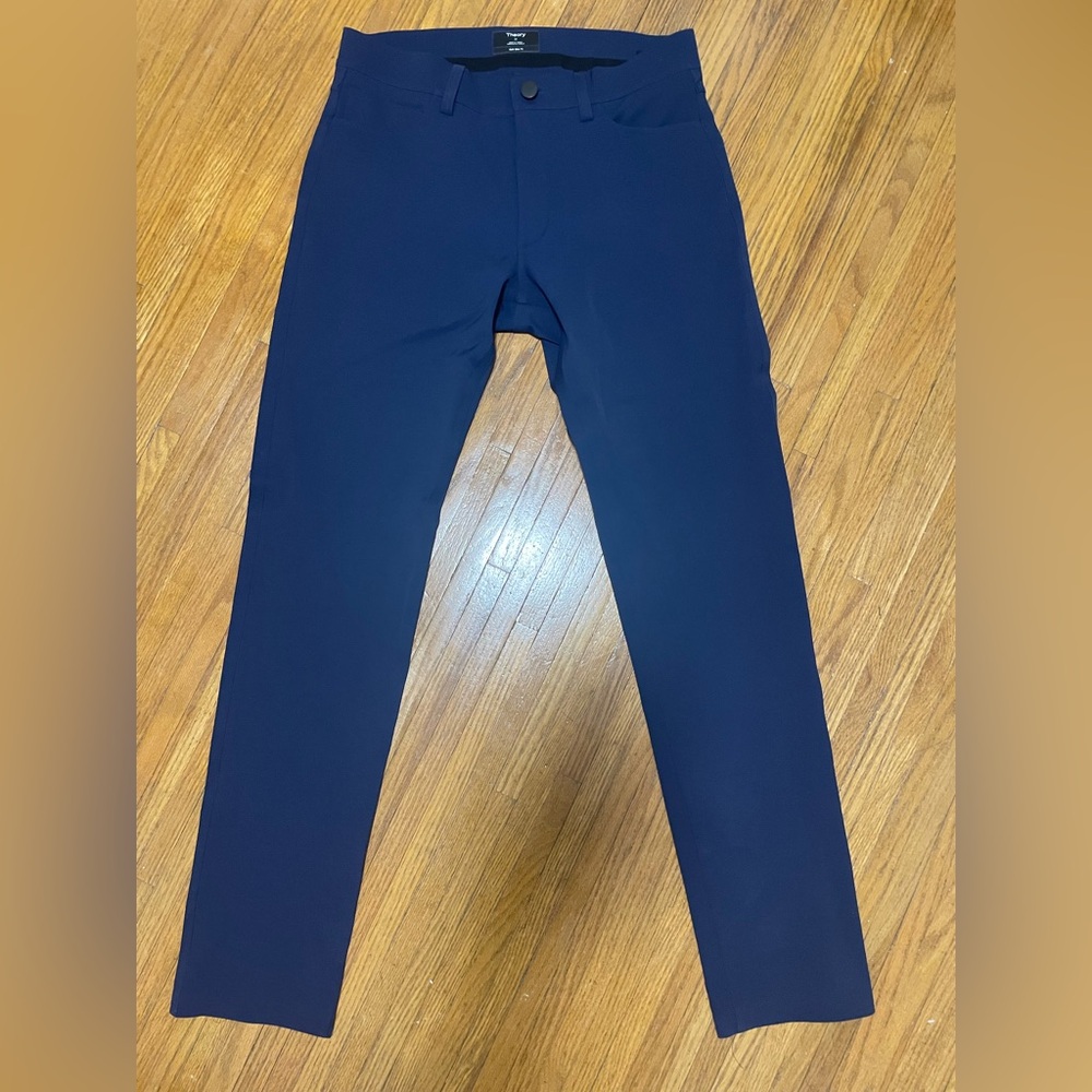 Theory Raffi Neoteric Slim Fit Pants Size 31 Navy